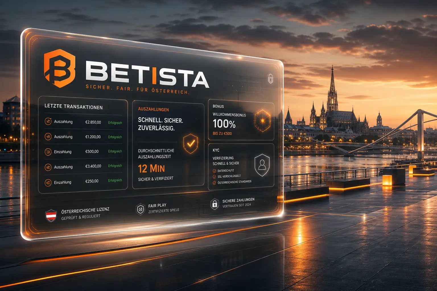 Betista Casino Login-Bildschirm